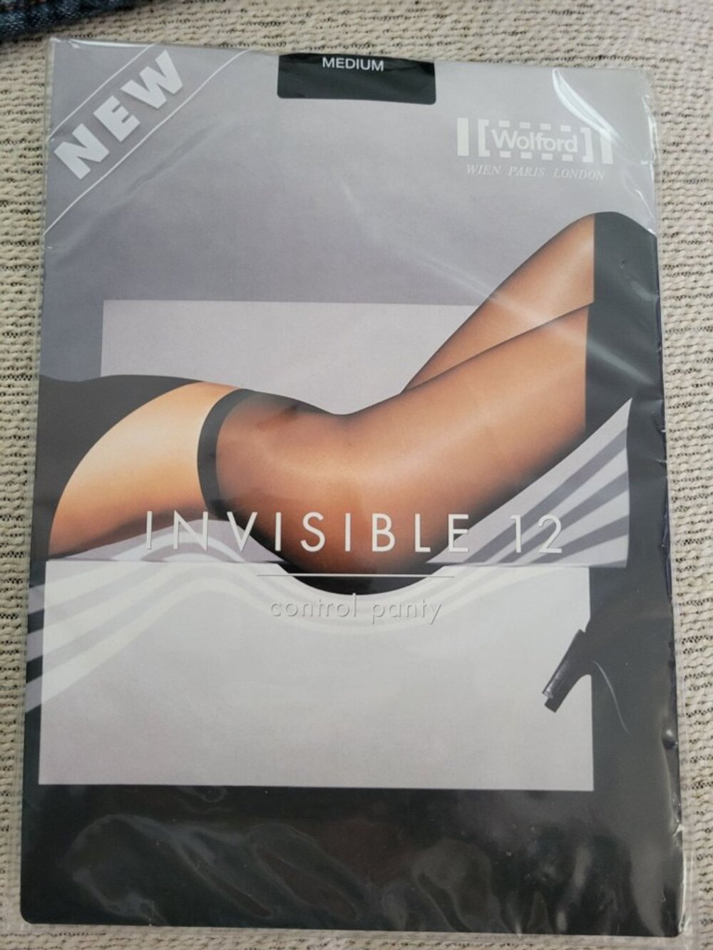 Wolford Invisible 12 Black Control Party Tights M Black Y2k new Cosplay Shaping